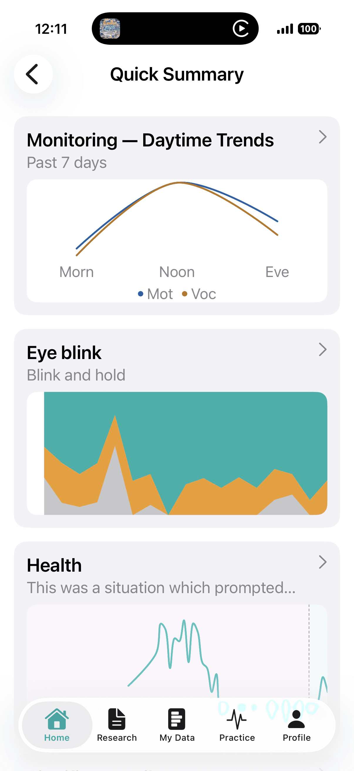 Gilles quickview screen showing thumbnail images of highly useful charts